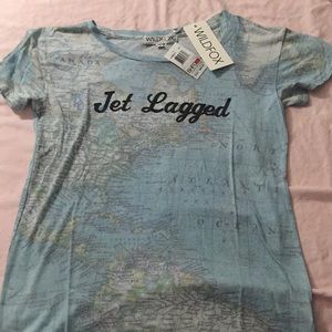NWT Wildfox Jet Lagged Map Tee